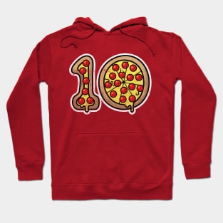 Pizza 10 (distressed version) Hoodie